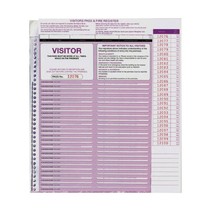 Zions Corporate Security and Fire Visitor Pass (250 slips) - $97.28