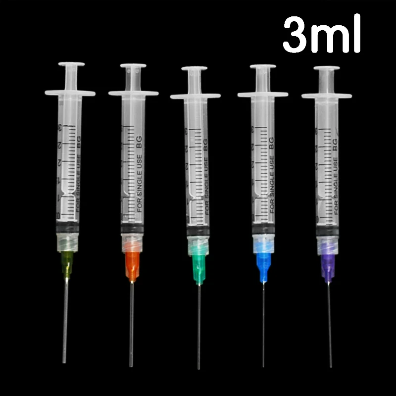 5pcs set 3 10 20ml syringes set syringe crimp sealed blunt tips for diy glue oil thumb200