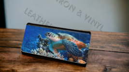 Women&#39;s Trifold Wallet - Sea Turtle Blue Design - $24.95