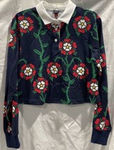Rowing Blazers x Target Womens S Rose Print Shirt Collared Long Sleeve Rugby NWT - $23.75