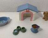 fisher price loving family dollhouse dog and puppy lot set doghouse bath... - $20.78