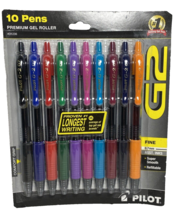 PILOT G2 Premium Rolling Ball Gel Pens 10 Pack Fine Point - Assorted Colors - $11.87