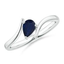 ANGARA Natural Blue Sapphire Ring in Sterling Silver (Size-6x4mm) - $284.05+
