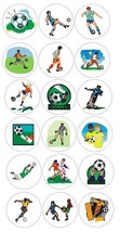 Soccer Player Stickers Labels Decal CRAFTS Teachers SCHOOLS Made In USA ... - $0.99+