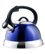 Mr. Coffee Flintshire 1.75 Quart Whistling Stovetop Tea Kettle in Blue - $57.37 CAD