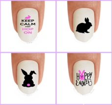 1 set happy easter hop on bunny ears waterslide nail decal transfers  mnmz thumb200