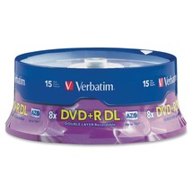 Verbatim - 95484 - DVD+R DL 8.5GB 8X with Branded Surface - 15pk Spindle - £31.86 GBP
