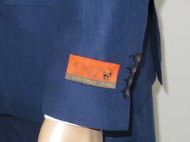 Men's ENZO Linen Spring Summer Suit Light Weight Breathable E58302-2 Navy Blue image 12