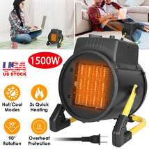 1500W Electric Space Heater Portable Personal Fan w/ Overheat Protection Warmer - £69.12 GBP