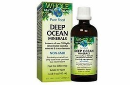 Whole Earth &amp; Sea Deep Ocean Minerals Natural Factors 3.38 oz Liquid - £27.20 GBP