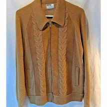 Montgomery Ward Women&#39;s Cardigan Sweater Beige Vintage M - $28.70