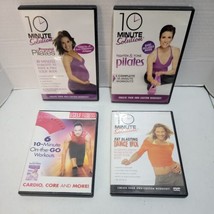 Lot of 4 Workout Exercise DVDs 10 Minute Solutions &amp; 10 Minute On the Go Workout - £4.57 GBP