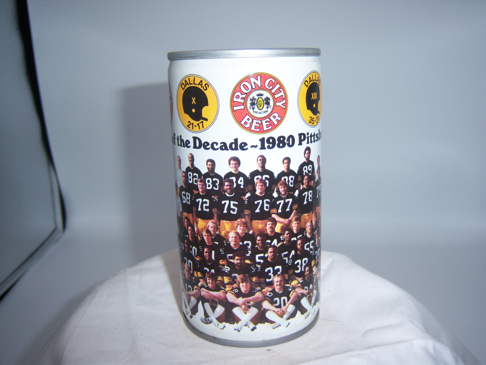 KN - 1980 Iron City Pittsburgh Brewing Co Steelers Football 12 oz EMPTY ... - $5.00