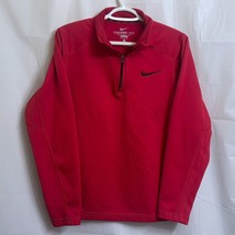 Nike Therma-Fit 1/4 Zip Pullover Men&#39;s Small S Red / Black Embroidered S... - £9.37 GBP