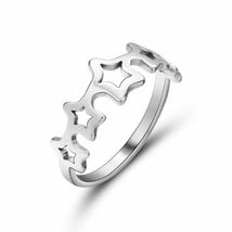 Women Jewellery Leaf Finger Ring  Size 5 - Star - £5.50 GBP