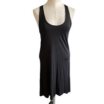 Theory Sleeveless Scoop Neck Plume Jersey Swing Dress in Black Size Small - £24.24 GBP