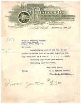 Antique Facture F.A.Ringler Imprimé New York Ville 1924 - £32.50 GBP