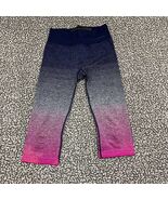 Brooks Leggings Women Small Cropped Ombre Striped Pull On Athletic 26x16 - €16,18 EUR