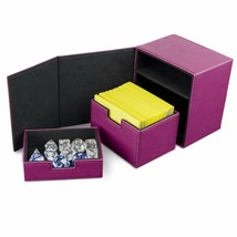 BCW Pink Leatherette Deck Box Vault LX Hold 100 Sleeved - £16.48 GBP