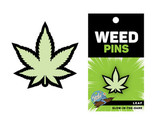 Weed Pin Leaf Glow-in-the-Dark - £14.98 GBP