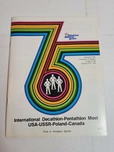 Vintage 1970s 1975 International Decathlon Program Hayward Oregon USA US... - £13.63 GBP