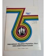 Vintage 1970s 1975 International Decathlon Program Hayward Oregon USA US... - £13.59 GBP