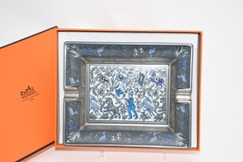 Hermes Change tray Chasse en Inde Blue porcelain Ashtray india tiger plate - £713.67 GBP