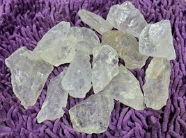 0.5Lb Rough Raw Clear Quartz Chunks Mineral Rocks Healing Crystal DIY Po... - £23.25 GBP