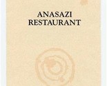 Anasazi Restaurant Menu Washington Ave Santa Fe New Mexico 1997 - $17.82