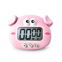 Cartoon Pig Electronic Timer LCD Screen 99 Minutes Kitchen Cooking Timers Clock  - £11.06 GBP