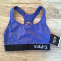 Victoria&#39;s Secret Player Racerback Sports Bra XS Blue NEW - £25.54 GBP