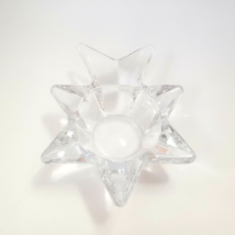 Crystal Clear Comet Star  Glass Votive Candle holder - $6.99