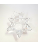 Crystal Clear Comet Star  Glass Votive Candle holder - $6.99