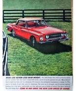 Dodge Dart less dead weight live action red hardtop-1962 Vintage Print Ad - $9.93