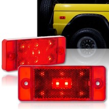 Red Rear LED Side Marker Light Bulb Lamp Lenses Pair for 1970-77 Ford Bronco - £49.59 GBP