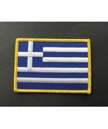 GREECE EMBROIDERED INTERNATIONAL COUNTRY FLAG PATCH 2.25 X 3.5 INCHES GREEK - $5.64