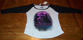 Women&#39;s Teen 70&#39;S Style Star Wars Darth Vader Pink Pop Art T-shirt Medium New - £15.78 GBP