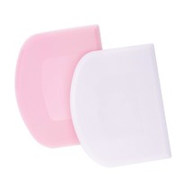 2Pcs 4.72X3.74 Inch/12X9.5Cm Dough Scraper Plastic Pastry Cutter Bowl Sc... - £10.27 GBP