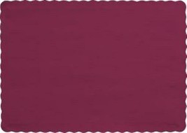 Burgundy Paper Placemats 50 Per Pack 9.5&quot; x 13.5&quot; Tableware Decorations Supplies - £9.21 GBP