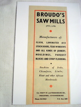 1945 South Africa Ad Broudo&#39;s Saw Mills, Johannesburg - £6.28 GBP