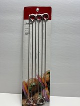 Chef Style Stainless Steel 12-Inch Barbeque Skewers, Set of 6-package ha... - $5.94