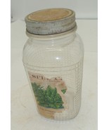 King Of Denmark Spinach 1 Quart Canning Jar w Metal Lid Toledo Ohio - £6.31 GBP