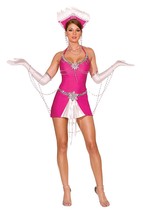 Dreamgirl SinCity Showgirl Costume (Large) Fuchsia - £27.96 GBP