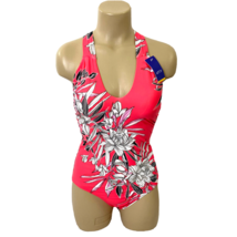 APT.9 One Piece Bathing Swim Suit Womens size Small Ring Keyhole X Back Red - £24.97 GBP