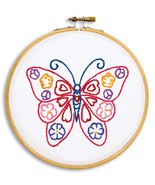 Jack Dempsey Needle Art Butterfly 6 Inch Hoop Kit - $17.77 CAD