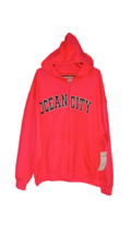 Adult Jacket Full Zip Hoodie Jacket Ocean City XXL (2XL) Neon Orange Coral - $41.00