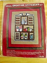 NEW! Crewel Creative Stitchery Kit Embroidery &quot;Spice Chest&quot; 11 x 14 Voga... - $13.85
