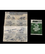 Vtg GI JOE 1983 HASBRO Original Vehicle COBRA F.A.N.G Instructions &amp; Ord... - $19.99