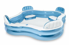 Intex Swim Center Family Lounge Inflatable Pool, 90&quot; X 90&quot; X 26&quot; Ages 3+ - $94.49