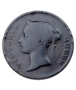 1862 Straits Asentamientos Centavo Moneda (Muy Fino, MB Estado) Km # 6 - $67.57 CAD